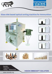 Glass disk based optical sorting machine for Ammunition