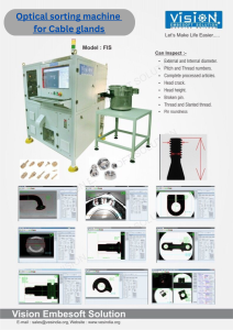 optical sorting machine for Cable Glands