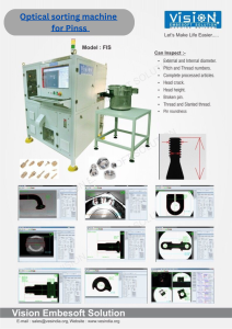 optical sorting machine for pins