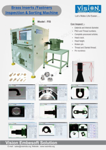 Brass inserts Inspection Sorting Machine