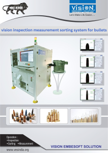 vision inspection measurement sorting system for Bullets