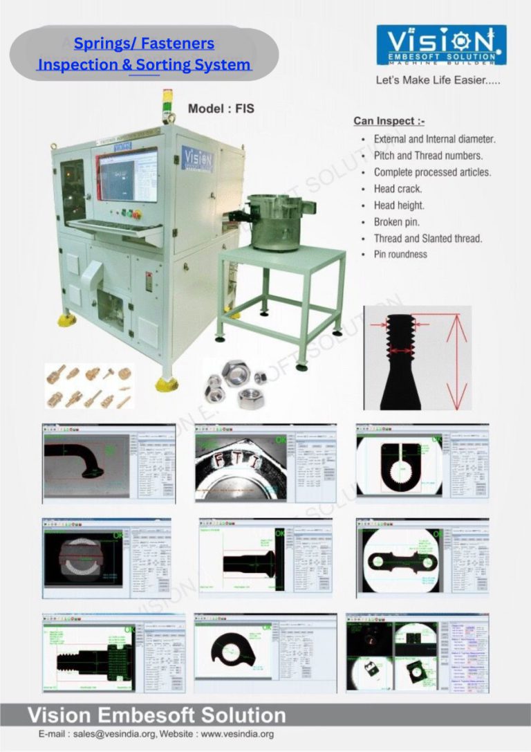 Springs Inspection Sorting Machine - Machine Vision and Laser System