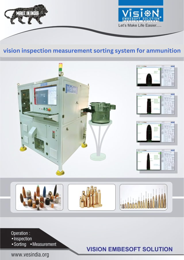 vision inspection measurement sorting system for Ammunition