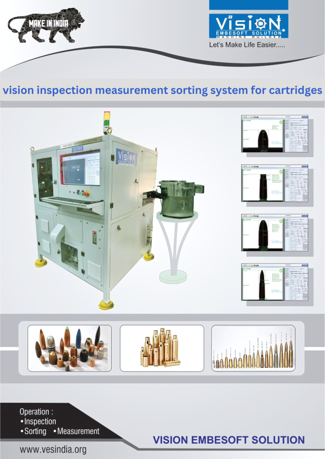 vision inspection measurement sorting system for Cartridges