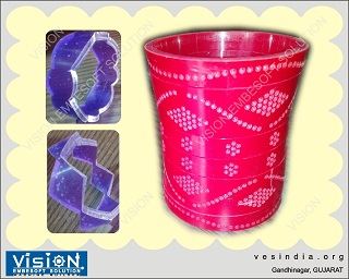 plastic bangle drilling,engraving,cutting and faceting